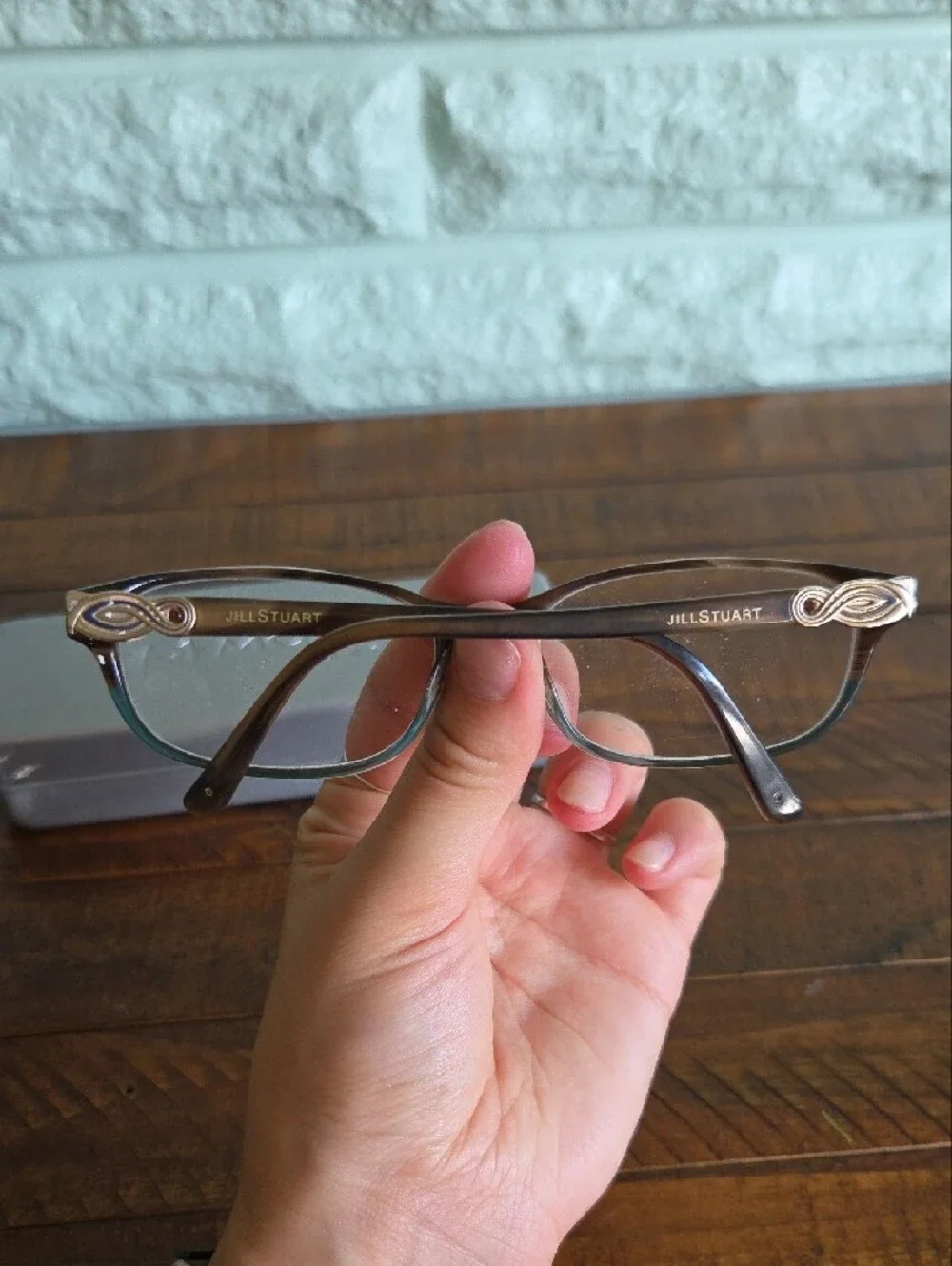 Jill Stuart Brown And Blue Women's Gray Glasses Frames